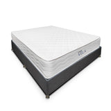 Combo Base Cama y Colchón DreamOn Vela Gris Sencilla 100 cm Rectangular con Una Almohada