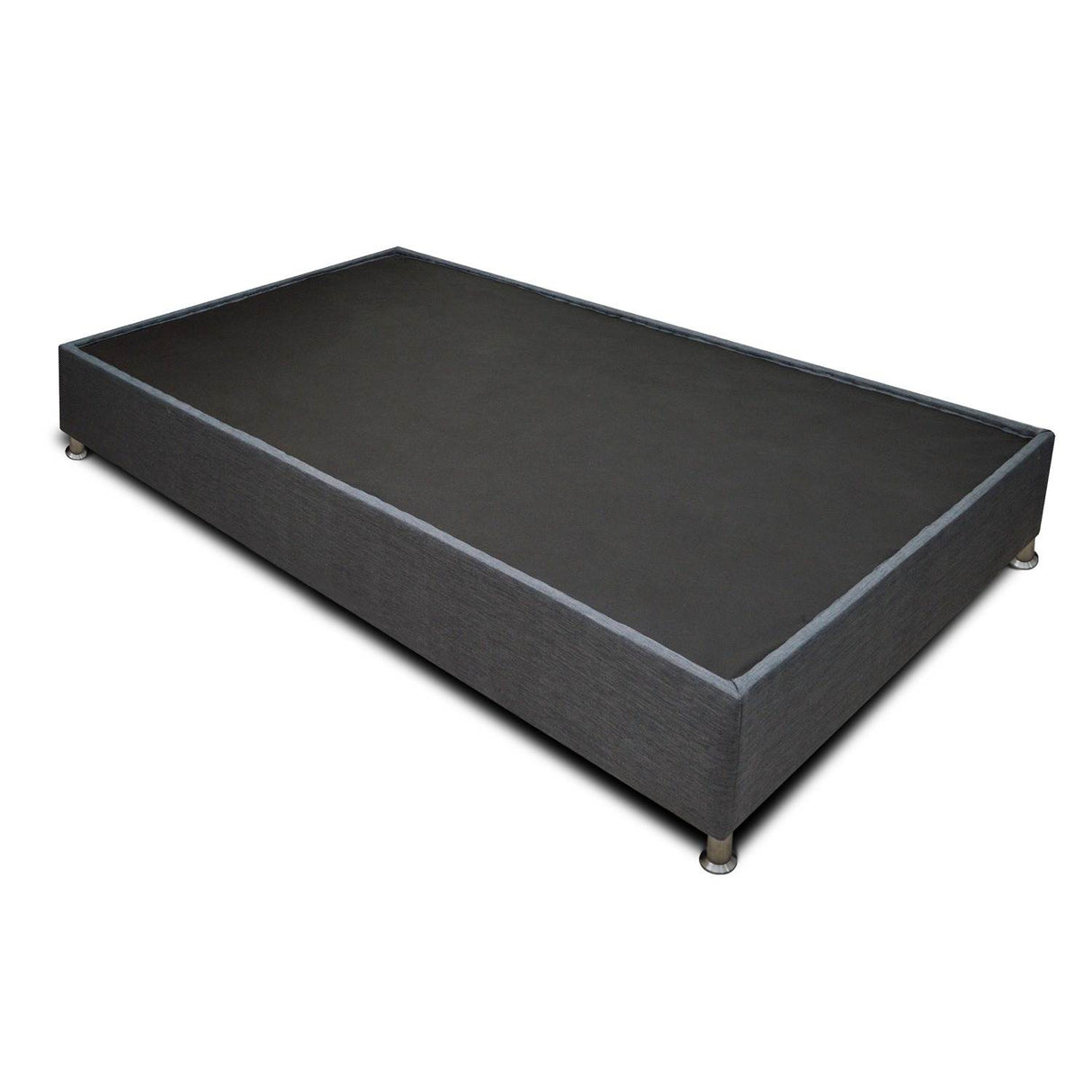 Combo Base Cama y Colchón DreamOn Vela Gris Sencilla 100 cm Rectangular con Una Almohada