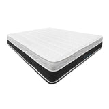 Combo Base Cama y Colchón DreamOn Volans Gris Doble 140 cm Rectangular con Dos Almohadas