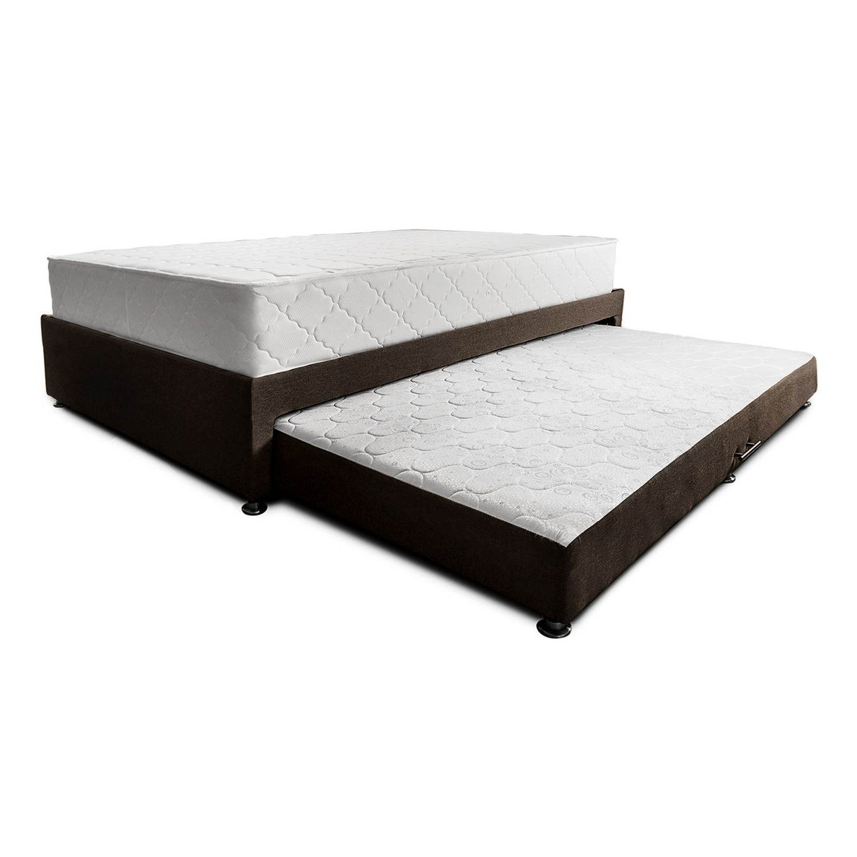 Combo Cama Tarima y Colchón Dreamer Café Semidoble 120 cm Rectangular con Una Almohada