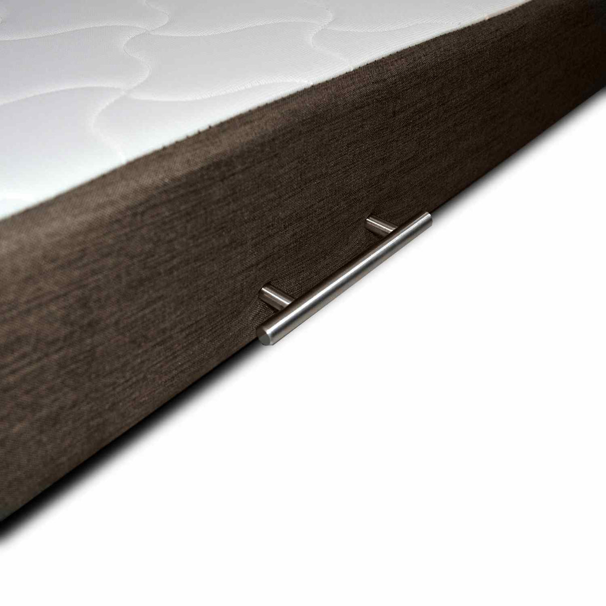 Combo Cama Tarima y Colchón Dreamer Café Sencilla 100 cm Rectangular con Una Almohada