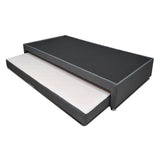 Combo Cama Tarima y Colchón Dreamer Gris Doble 140 cm Rectangular con Dos Almohadas