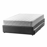 Combo Cama Tarima y Colchón Dreamer Gris Doble 140 cm Rectangular con Dos Almohadas