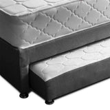 Combo Cama Tarima y Colchón Dreamer Gris Doble 140 cm Rectangular con Dos Almohadas