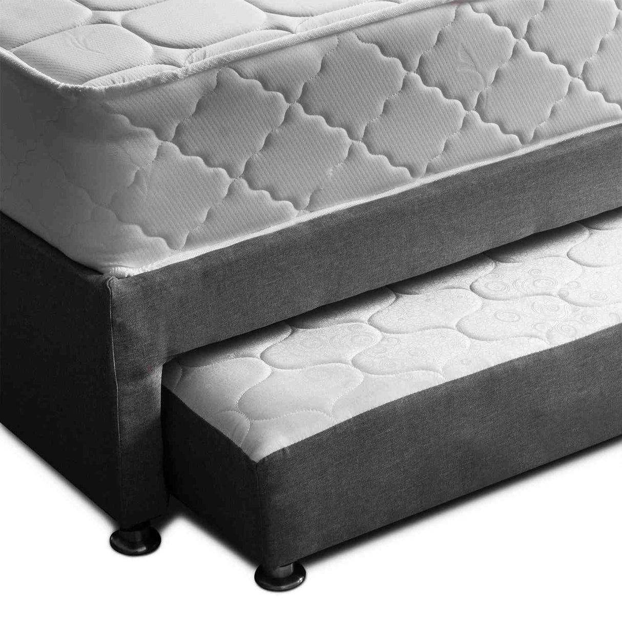 Combo Cama Tarima y Colchón Dreamer Gris Semidoble 120 cm Rectangular con Una Almohada