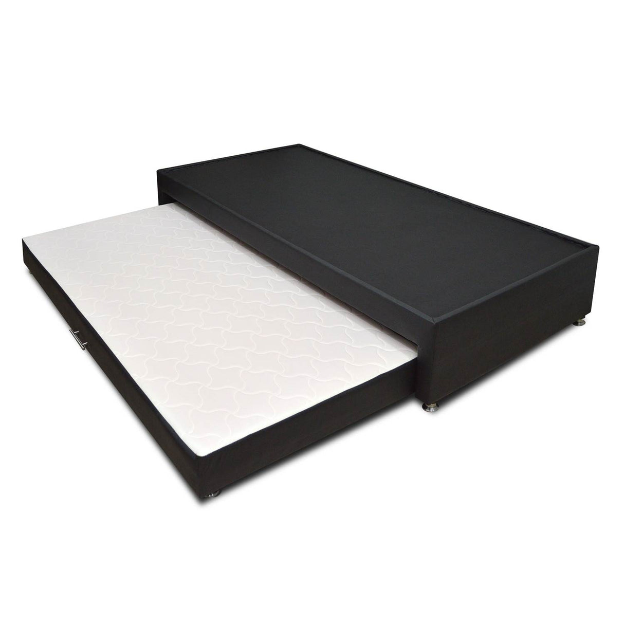 Combo Cama Tarima y Colchón Dreamer Negro Semidoble 120 cm Rectangular con Una Almohada