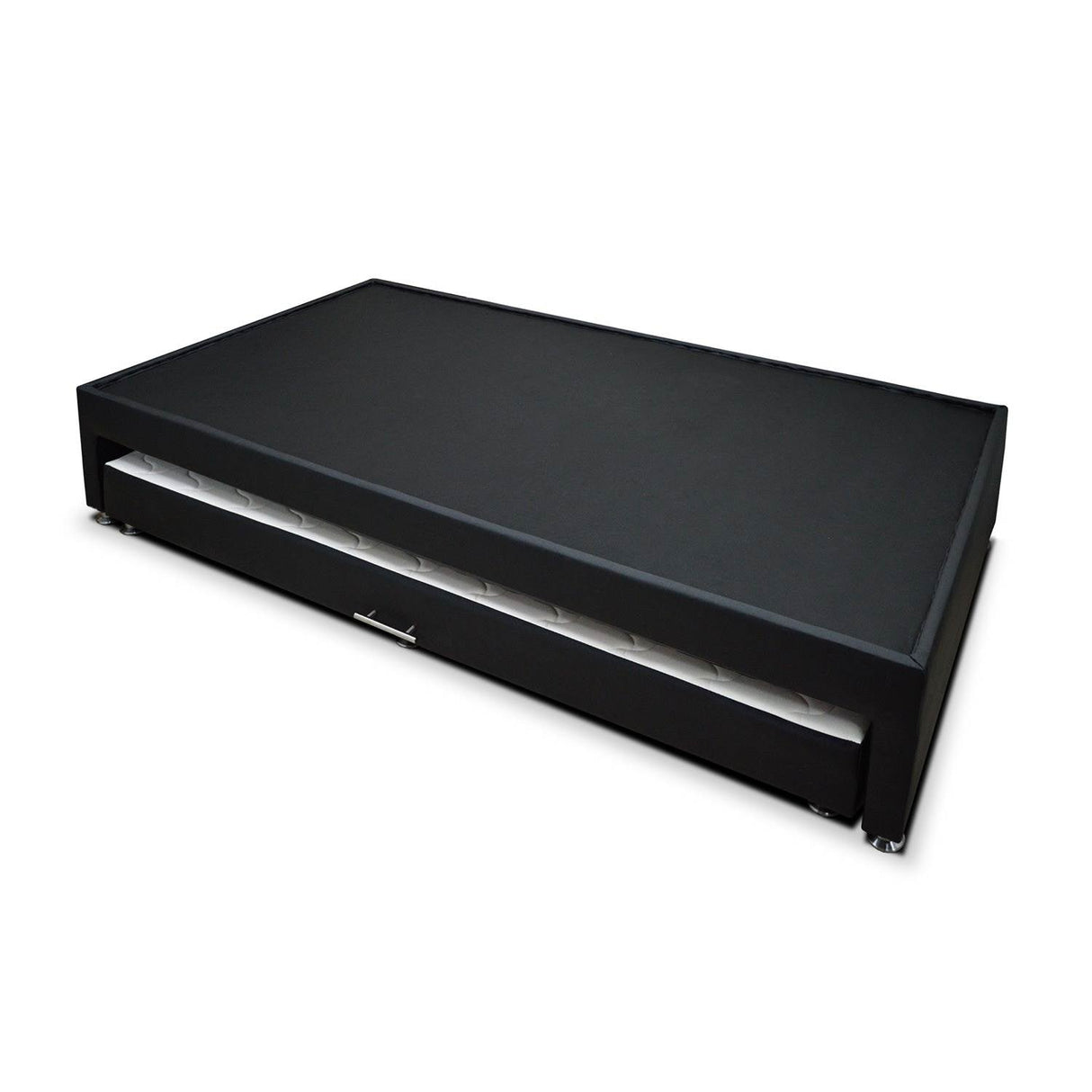 Combo Cama Tarima y Colchón Dreamer Negro Semidoble 120 cm Rectangular con Una Almohada
