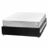 Combo Cama Tarima y Colchón Dreamer Negro Sencilla 100 cm Rectangular con Una Almohada