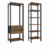 Combo Closet Abierto Valencia Marron Negro 70cm y 59cm
