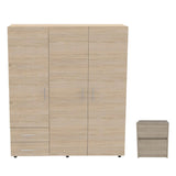 Combo Closet Dassel Rovere y Mesa de Noche Trivor Rovere