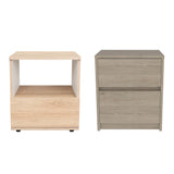 Combo Mesa de Noche Camel Rovere y Mesa de Noche Trivor Rovere
