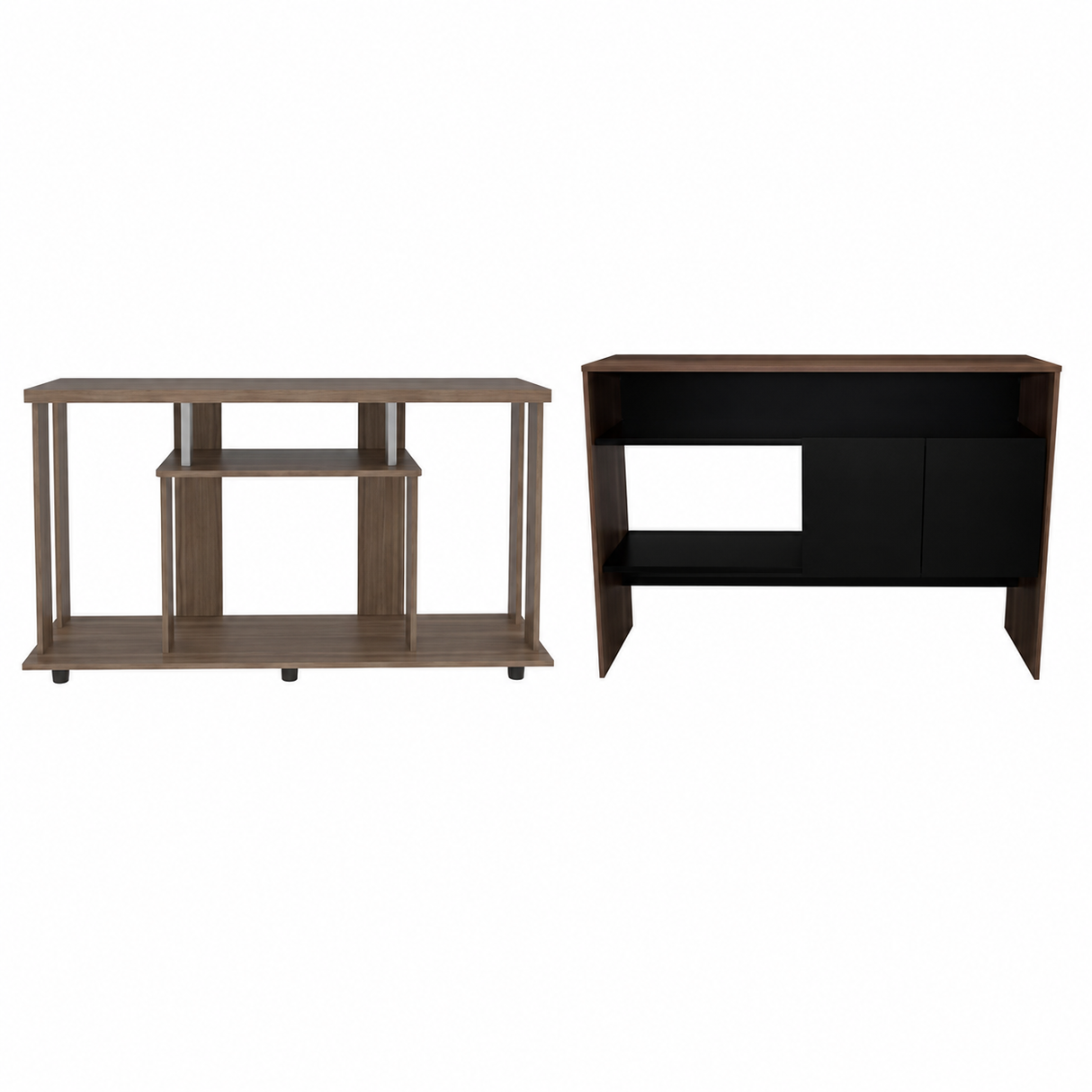 Combo Mesa para TV Lannes Miel y Arrimo Classic Caramelo