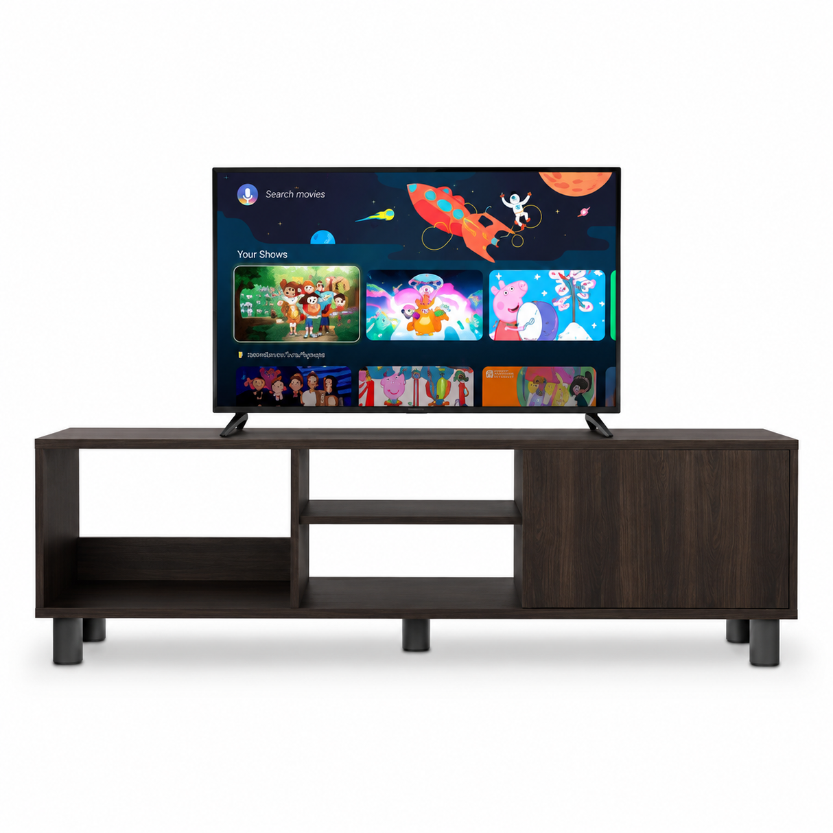 Combo Rack de TV Tunez Nogal y Televisor Smart 32" Full HD LED