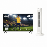 Combo Televisor Kalley Google TV 40" QLED y Ventilador de Torre Kalley