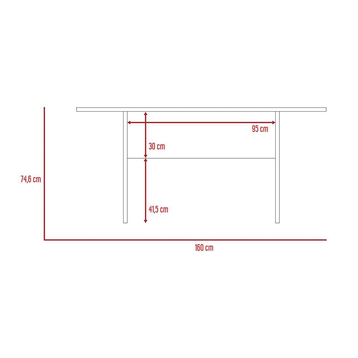 Comedor Rovere 160x160cm Rectangular de Seis Puestos y sin Sillas - Comedores | Bylmo