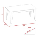 Comedor Volterra Habano 160x74cm Rectangular de Seis Puestos y sin Sillas - Comedores | Bylmo