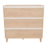 Cómoda Benetti Rovere y Blanco 101.1x100cm De Tres Hileras con Tres Cajones - Cajoneras | Bylmo