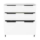 Cómoda White Collection Blanco 79.1x85.3cm De Tres Hileras con Tres Cajones - Cajoneras | Bylmo