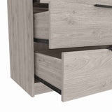 Cómoda Kaia Ceniza 70x69cm De Tres Hileras con Tres Cajones