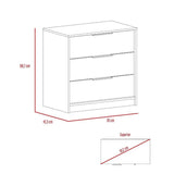 Cómoda Kaia Duna y Blanco 68.7x70cm De Tres Hileras con Tres Cajones - Cajoneras | Bylmo