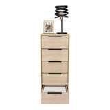 Cómoda Kaia Rovere y Blanco 45x107.8cm De Cinco Hileras con Cinco Cajones - Cajoneras | Bylmo
