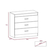 Cómoda Melia Duna y Blanco 80x75cm De Tres Hileras con Tres Cajones - Cajoneras | Bylmo