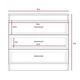 Cómoda Melia Duna y Blanco 80x75cm De Tres Hileras con Tres Cajones - Cajoneras | Bylmo