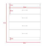 Cómoda Santino Wengue 80x91.1cm De Cuatro Hileras con Cuatro Cajones - Cajoneras | Bylmo