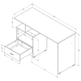Escritorio Bernabeu Amaretto 120 cm con Un Cajón y Entrepaños - Oficina | Bylmo