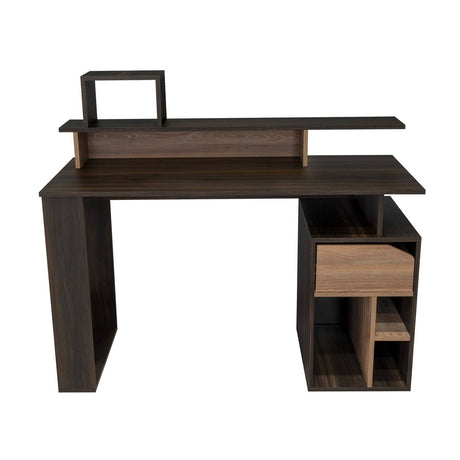 Escritorio Office Habano 120x103.5cm Con Un Cajón y con Organizador de Libros - Escritorios y Archivadores | Bylmo