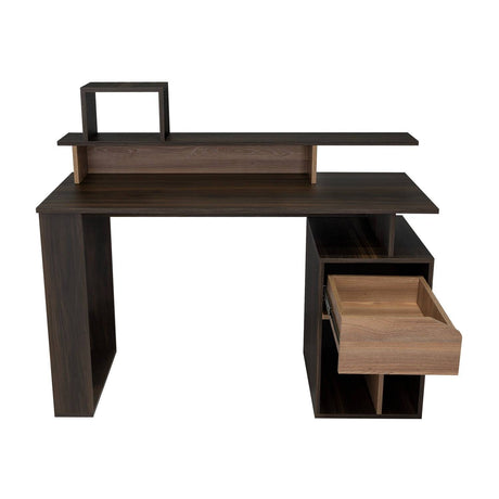 Escritorio Office Habano 120x103.5cm Con Un Cajón y con Organizador de Libros - Escritorios y Archivadores | Bylmo