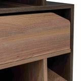 Escritorio Office Habano 120x103.5cm Con Un Cajón y con Organizador de Libros - Escritorios y Archivadores | Bylmo