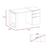 Escritorio Office Ceniza y Plomo 142x75.7cm Con Dos Cajones - Escritorios y Archivadores | Bylmo