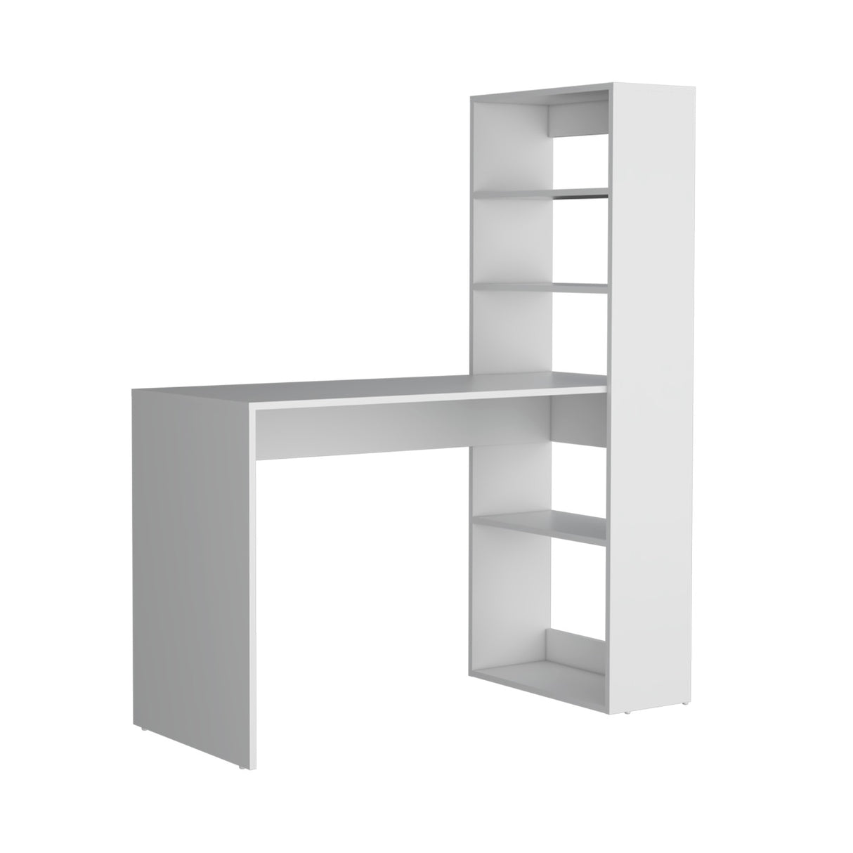 Escritorio Z120 Blanco 120x144cm sin Cajones y con Organizador de Libros - Escritorios | Bylmo