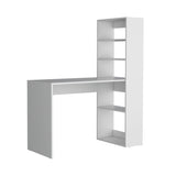 Escritorio Z120 Blanco 120x144cm sin Cajones y con Organizador de Libros - Escritorios | Bylmo