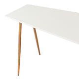 Escritorio en L Singapur Duna y Blanco 130x130cm sin Cajones y con Organizador de Libros - Escritorios | Bylmo