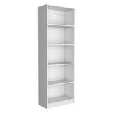 Estantería Home Blanco 62.8x180.6cm con Cinco Compartimientos