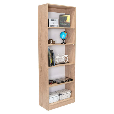 Estantería Home Macadamia 63x181cm con Cinco Compartimientos - Bibliotecas y Estanterías | Bylmo
