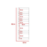 Estantería Home Macadamia 63x181cm con Cinco Compartimientos - Bibliotecas y Estanterías | Bylmo