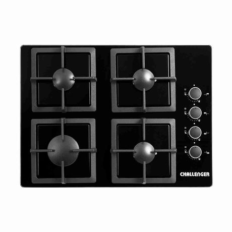 Estufa de Empotrar Challenger Negro 60x45cm de Cuatro Quemadores