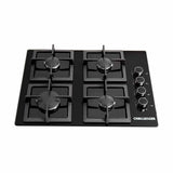 Estufa de Empotrar Challenger Negro 60x45cm de Cuatro Quemadores