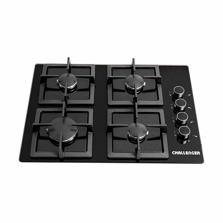 Estufa de Empotrar Challenger Negro 60x45cm de Cuatro Quemadores