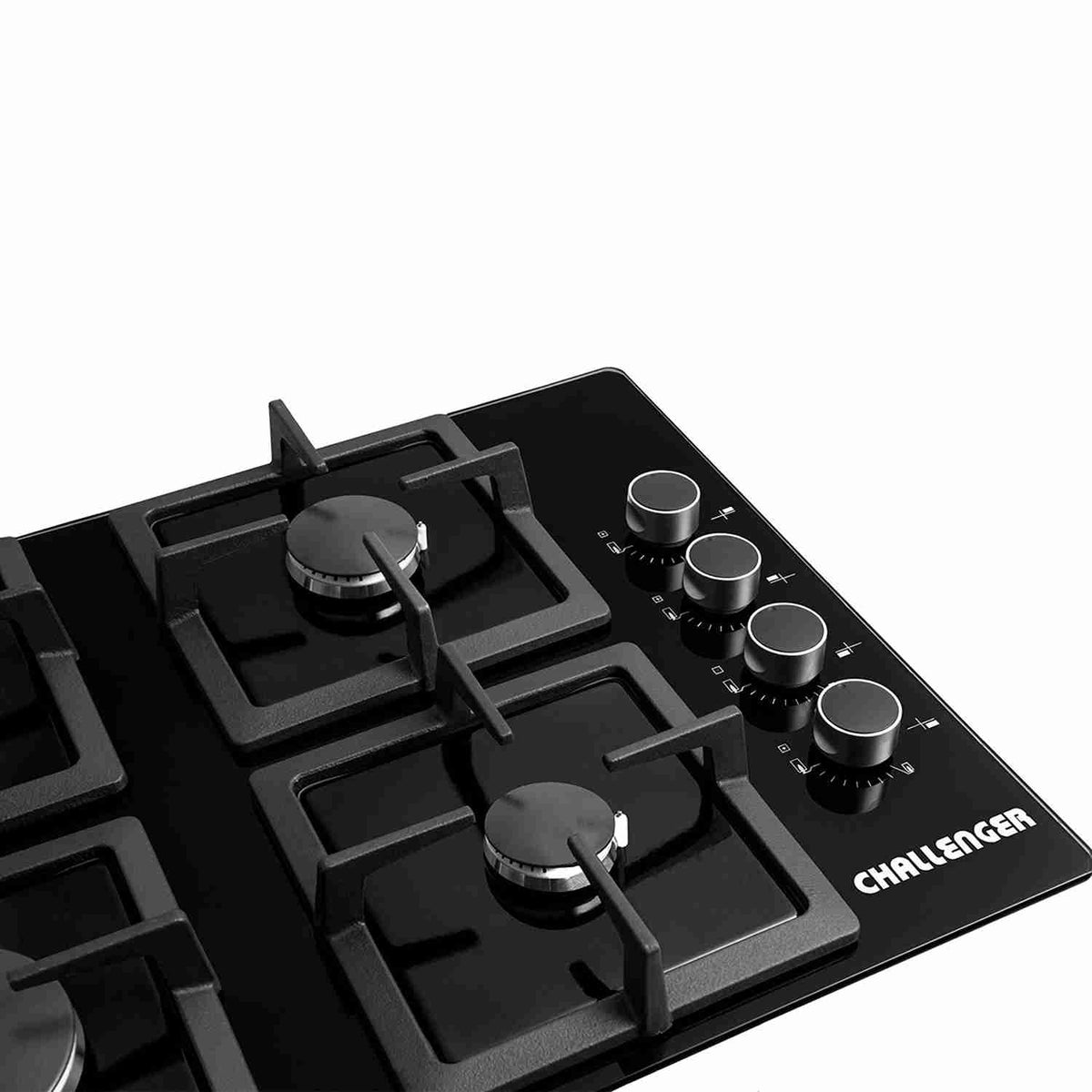 Estufa de Empotrar Challenger Negro 60x45cm de Cuatro Quemadores