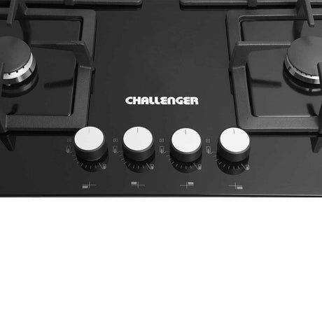 Estufa de Empotrar Challenger Negro 60x52cm de Cuatro Quemadores