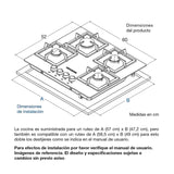 Estufa de Empotrar Challenger Negro 60x52cm de Cuatro Quemadores