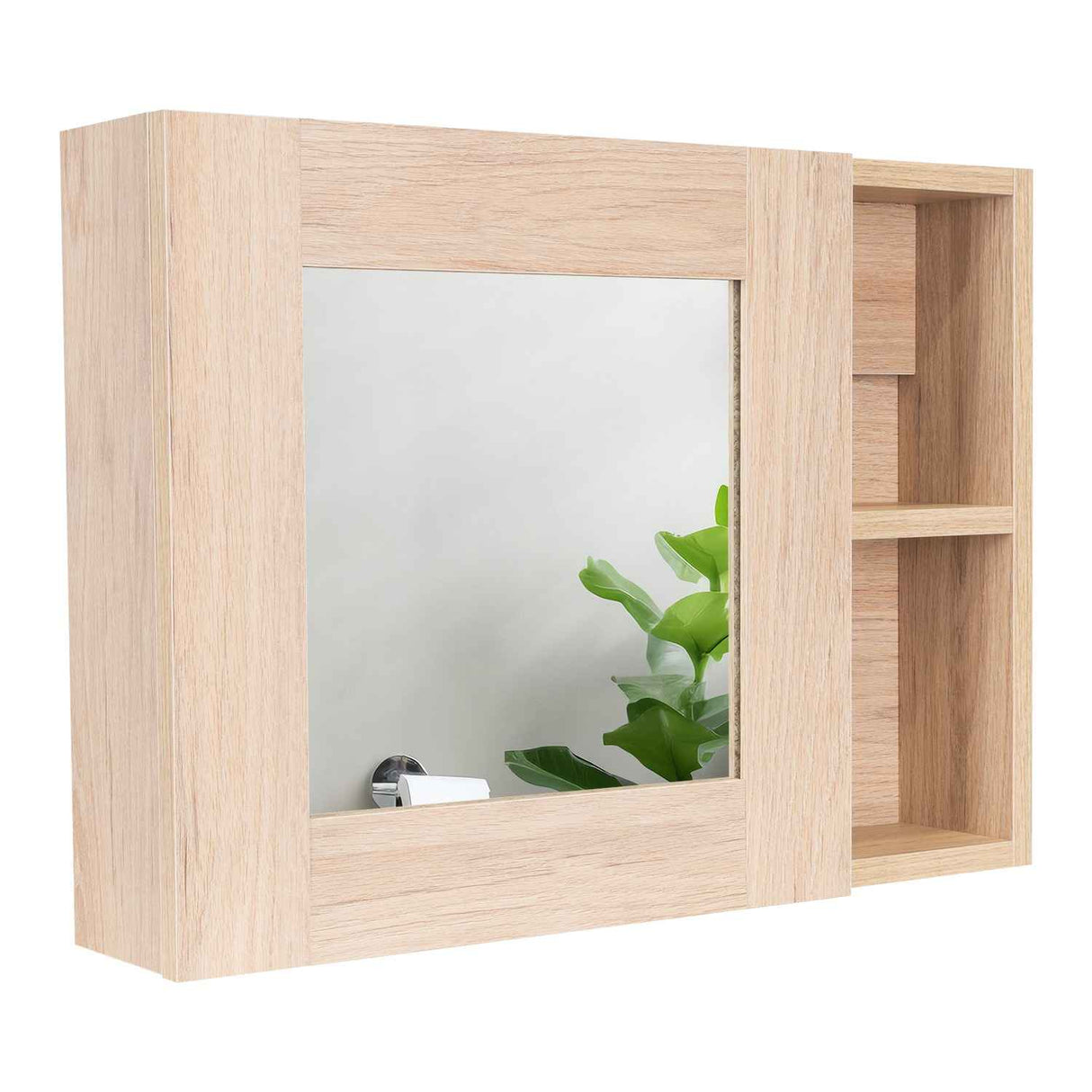 Gabinete de Baño Cairo Rovere 55x40cm Cuadrado con Espejo y con Dos Entrepaños - Gabinetes | Bylmo