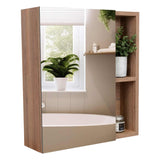 Gabinete de Baño Labelle Plus Miel 45x49.7cm Cuadrado con Espejo y con Tres Entrepaños - Gabinetes | Bylmo