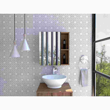 Gabinete de Baño Labelle Plus Miel 45x49.7cm Cuadrado con Espejo y con Tres Entrepaños - Gabinetes | Bylmo
