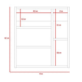 Gabinete de Baño Labelle Plus Miel 45x49.7cm Cuadrado con Espejo y con Tres Entrepaños - Gabinetes | Bylmo