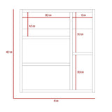 Gabinete de Baño Labelle Miel 45x49.7cm Cuadrado con Espejo y con Tres Entrepaños - Gabinetes | Bylmo